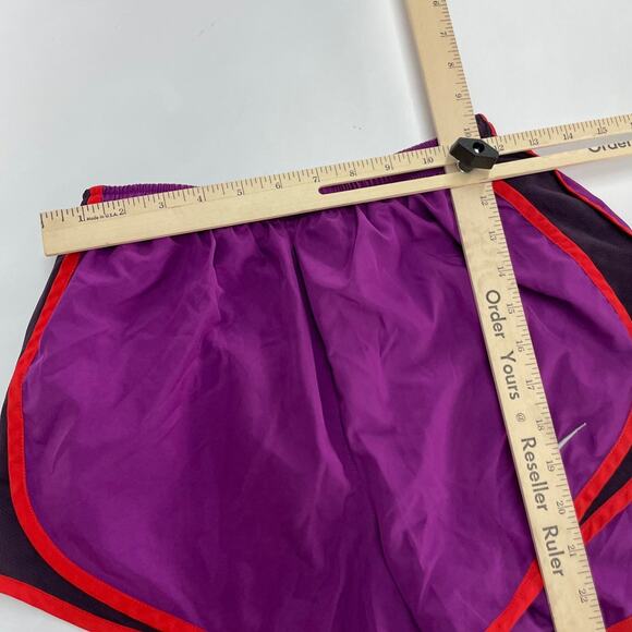 Nike Shorts Womens Small Purple Dusk Red Trim Tempo Dri Fit Running - Picture 5 of 8